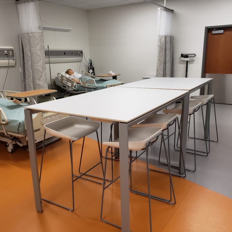 Nursing Classroom Featuring Whiteboard Table