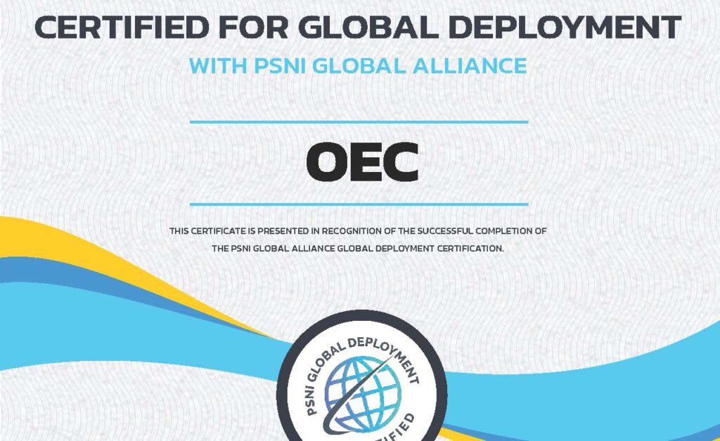 PSNI Global Deployment Certificate